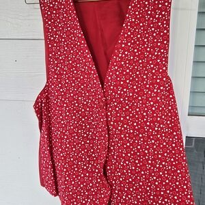 Red Heart Patterned Vest
